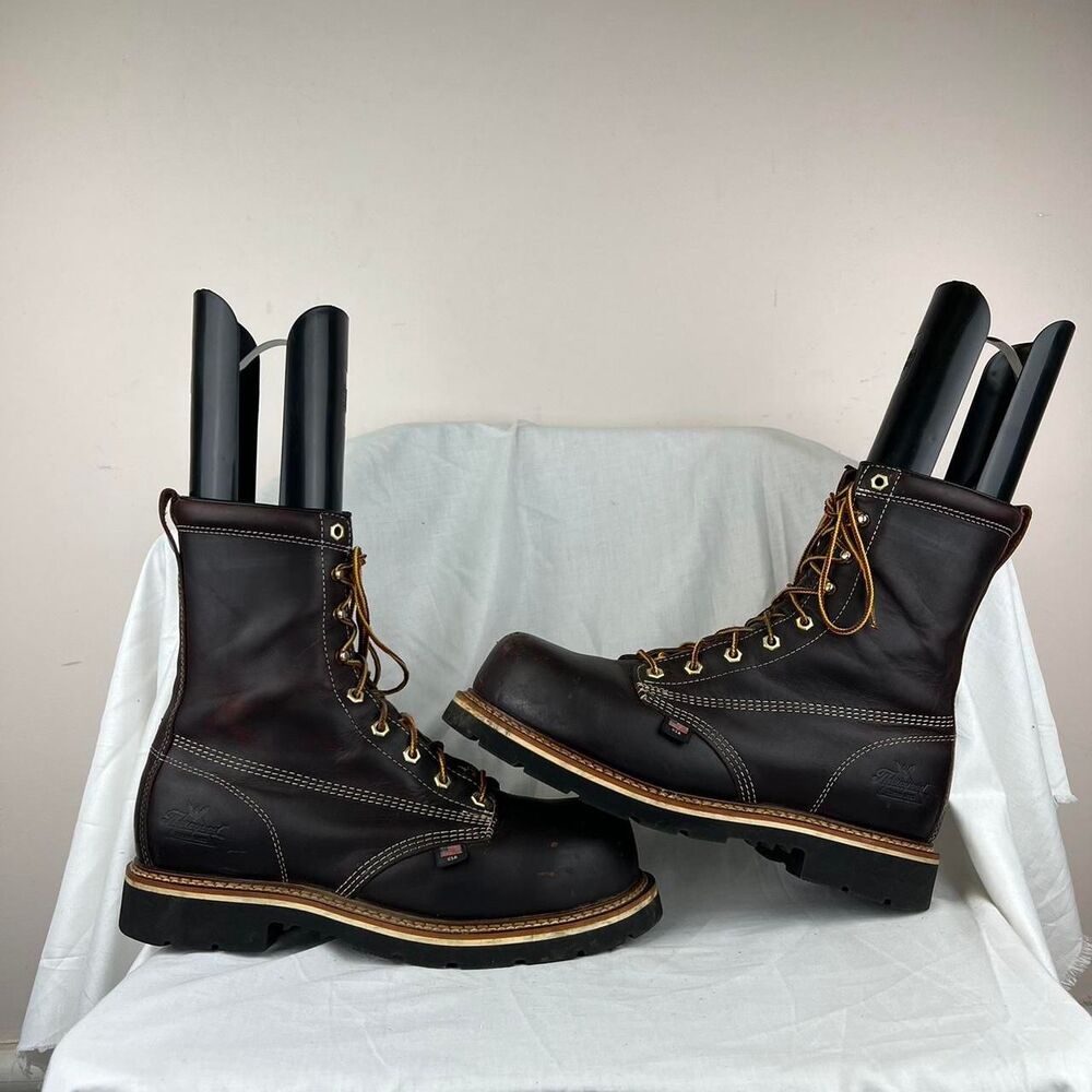 Thorogood Boots #804-4368 Brown Leather Composite Emperor Toe Size 10 EE
